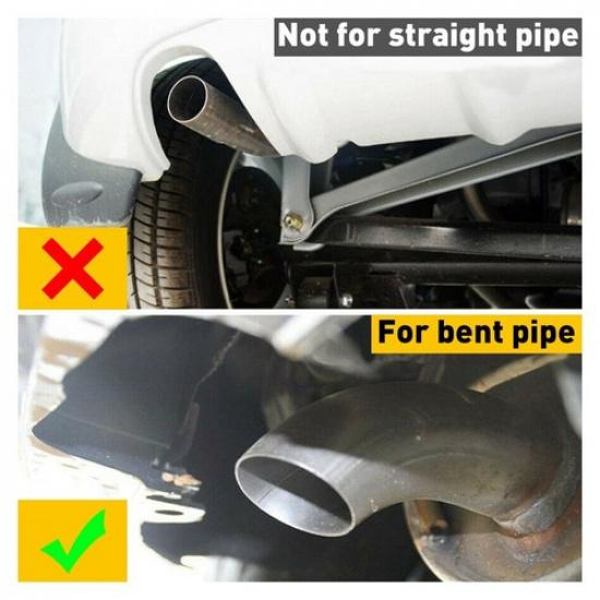 Car Exhaust Pipe Tip Rear Tail Throat Muffler Stainless Steel Accessories EXV
