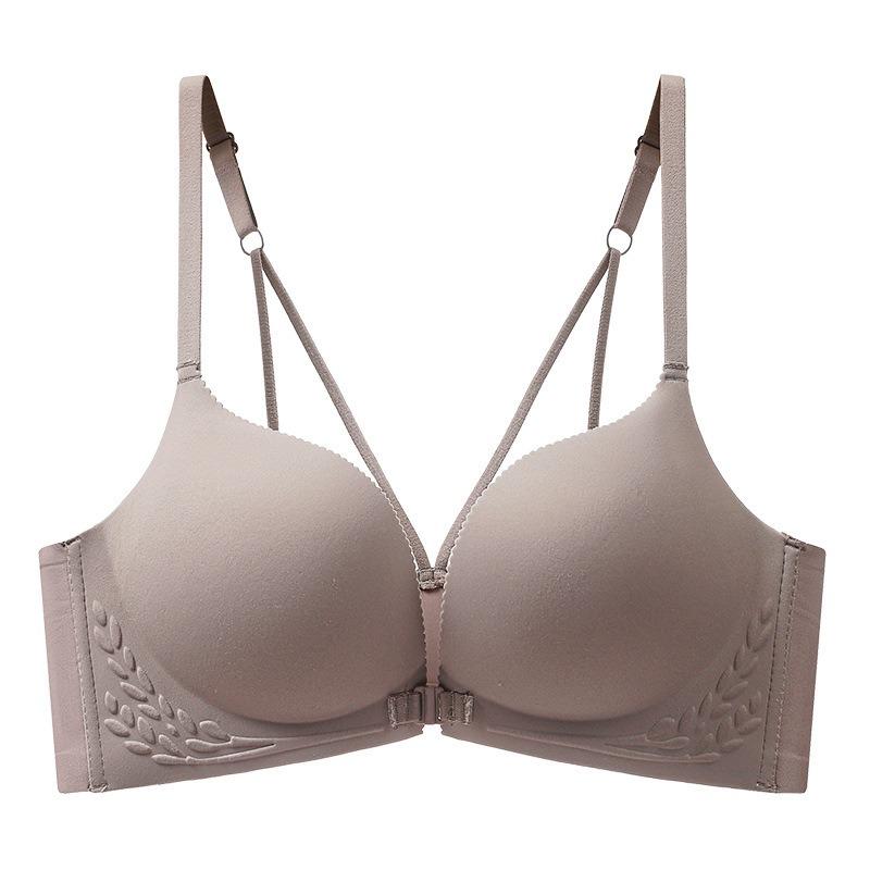 Womens Front Closure Push Up Bra Seamless Thin Cup Comfort Bralette For Small Chest
