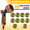 3Pcs Garden Hose Spray Nozzle High Pressure Watering Gun with 10 Spray Patterns Thumb Switch Design Car Washing Cleaning Tool