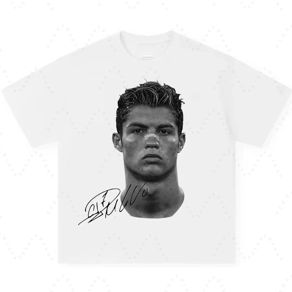 Neymar American Football Star Print Cotton Shortsleeved T Shirt Unisex Unisex Clothing Athleisure Print Fashion Oversize Casual Tee