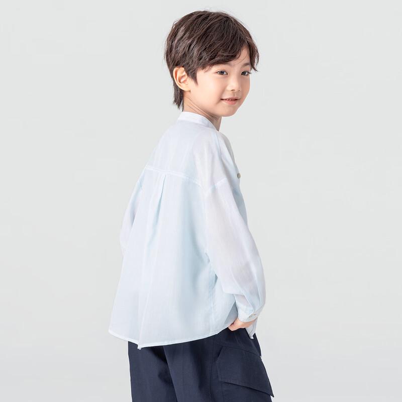 Boys' Casual Lightweight Stand Collar Shirt
