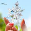 Weihnachtsschmuck, klare Schneeflocke, Kunstkristall-Ornamente, Schneeflocke, Sonnenfänger, hängende Verzierung, Zubehör, Weihnachtsdekoration