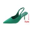 Dam Pumps Skor Sommar 2022 Trend Chic Point Toe Slip-on stilettklackar Kvinna Sexiga Sandaler Bröllopsfest Skor