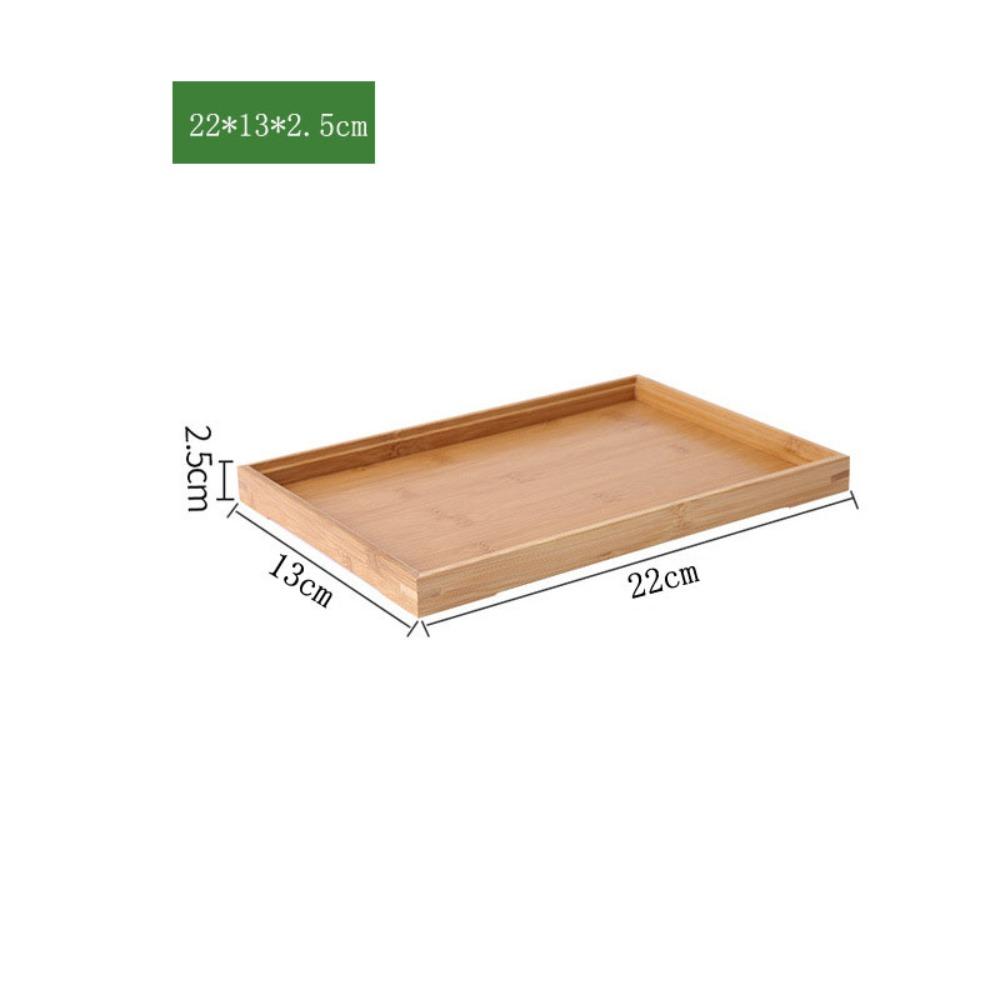 Household Storage Tray Bamboo Water Cup Plate Retro Tea Tray Dried Fruit