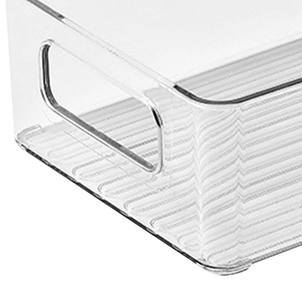 Makeup   PET Plastic Clr Bottom Stripes Desktop Storage Box for Skincare Stationary