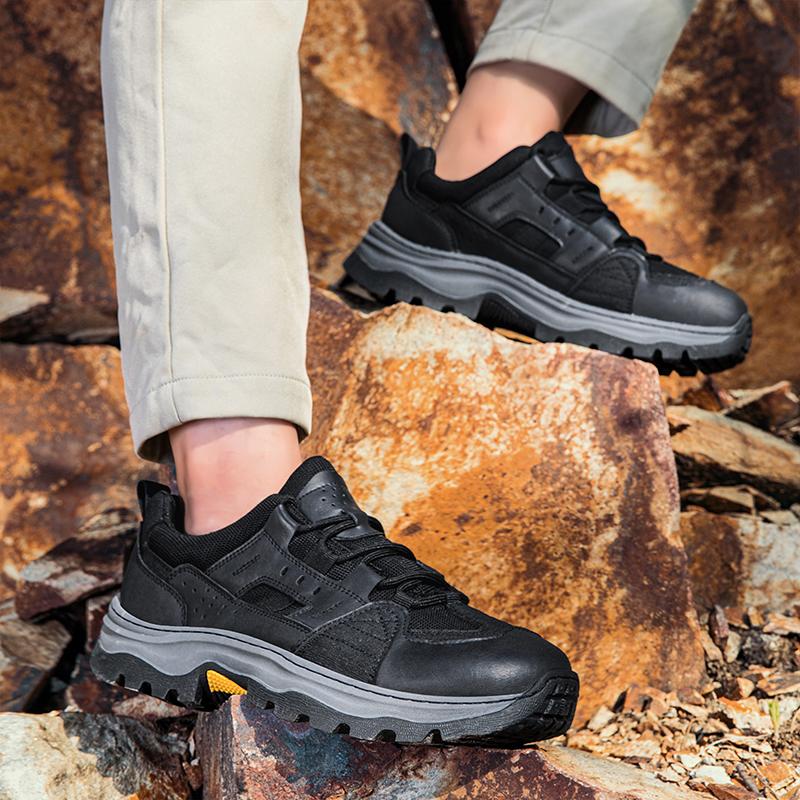 Herren Outdoorsport-Schuhe Anti-Rutsch Freizeit Atmungsaktiv Bergsteigerschuhe Große Größe Bequem Gummi-Außensohle Alle Jahreszeiten