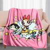 1PC The Powerpuff Girls printed blanket, all season lightweight home office outdoor nap multifunctional blanket A7