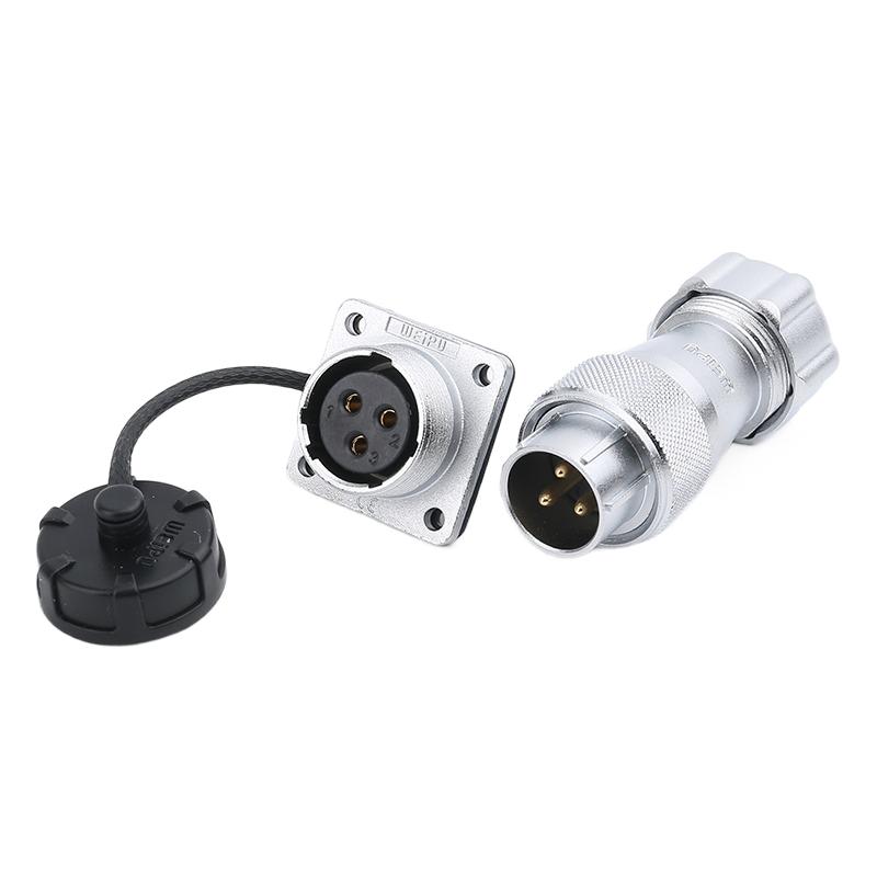 WEIPU WS20 TP+Z M20 Industrial Power Aviation Plug Socket Waterproof Connector 2 3 4 5 6 7 9 12 Pin Screw Lock Panel Connectors