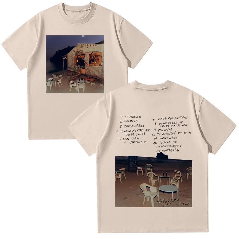 Saiko Natsukashii Yoru T Shirt Rapper SAIKO Album Merch Tee Fashion Hip Hop Oversized Short Sleeve T-shirt Unisex Cotton Y2K Top