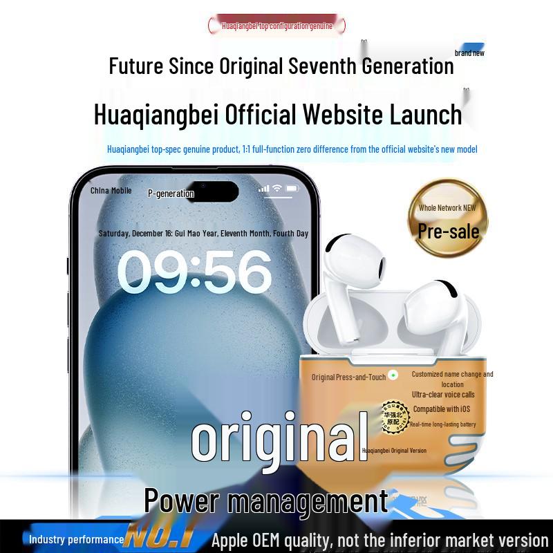 2026 7th Gen Bluetooth Wireless Noise-Cancelling Earbuds: Long Battery Life, Top Configuration, Compatible with Apple