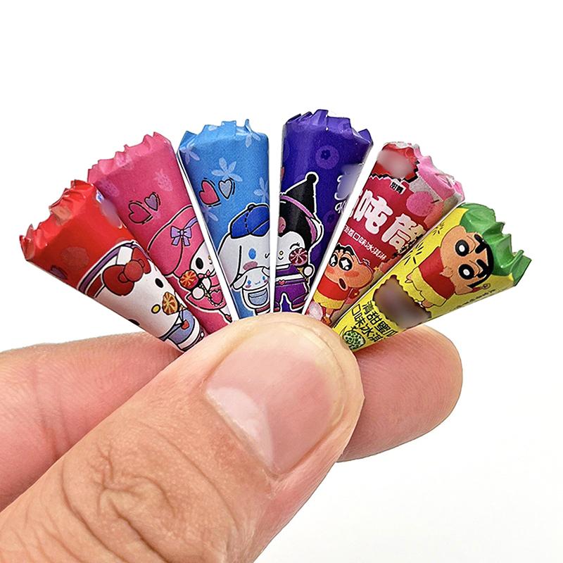 6 szt./zestaw Akcesoria Miniaturowe do Domku dla Lalek Mini Lody Symulacja Słodki Wafel Model Jedzenia Do Dekoracji Domku dla Lalek