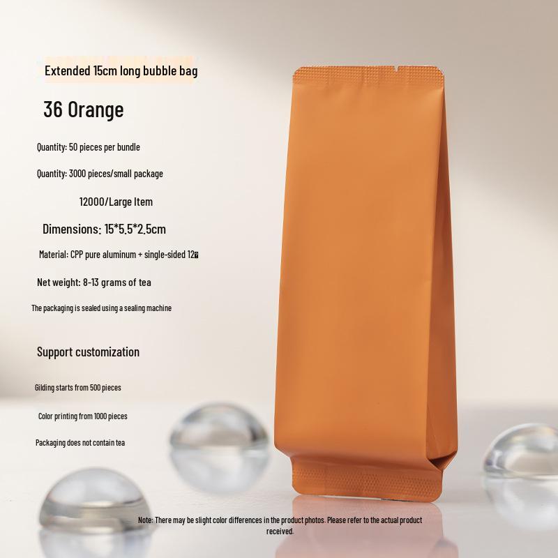 8g Extra Thick Aluminum Foil Tea Bag for Yancha, Phoenix Dancong, Black Tea & Rougui