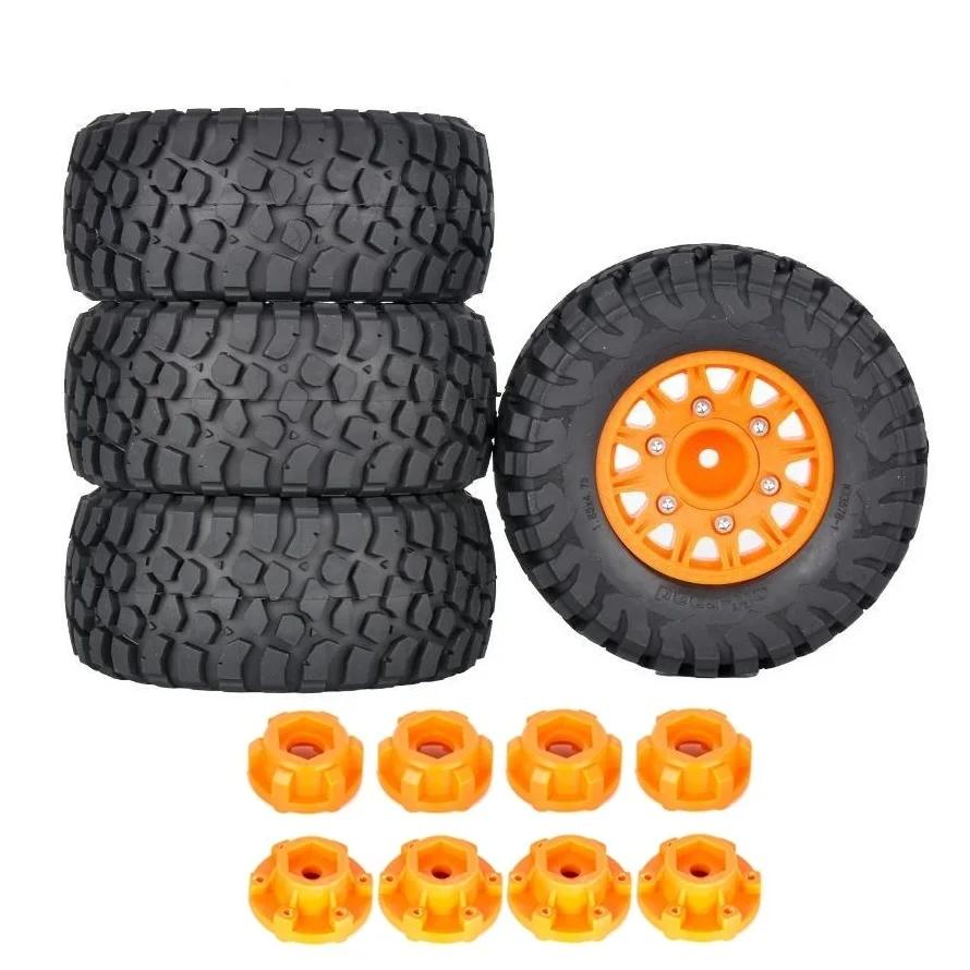 4Pcs 112mm 1/8 1/10 Short Course Truck Tire Tyre with 12mm 14mm 17mm Wheel Hex for Traxxas Slash ARRMA SENTON HSP HPI RC Car