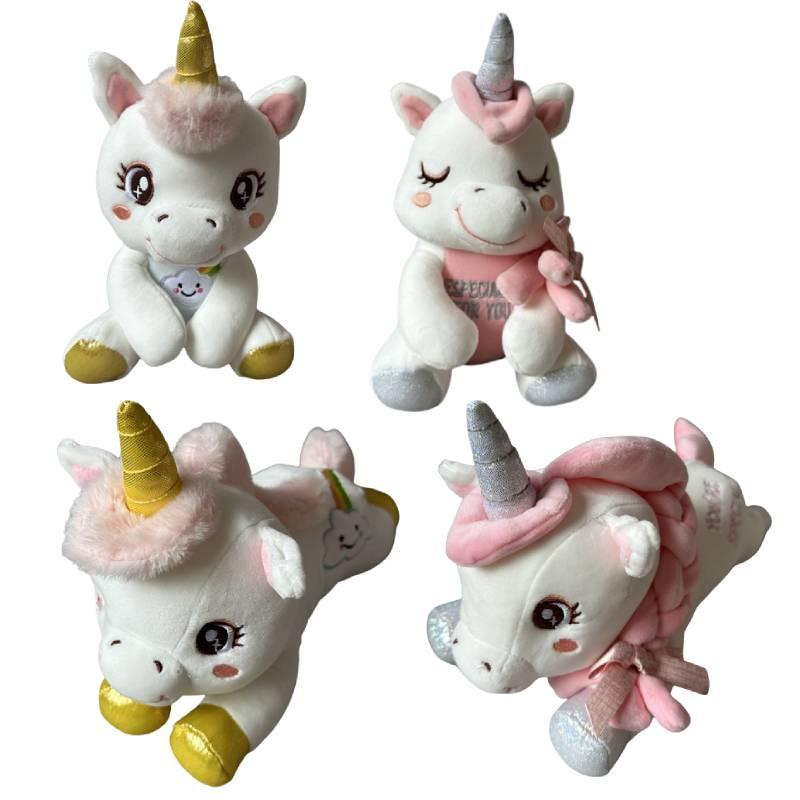 Cute Unicorn Plush Toy Doll With Soft Short Fur Perfect For Sleeping And Cuddling Ideal Gift For Kids 20cm Sitting Style