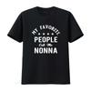 Funny My Favorite People Call Me Nonna Quote Print Casual T Shirt Vintage Washed Stretched Comfortable Top For Everyday Wear