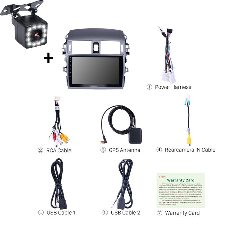 

All-in-one machine-Corolla 08-13 (9 inch) standard configuration + camera 12LED