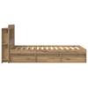 Bed Frame with Storage and Headboard Artisan Oak Finish 75 x 190 cm