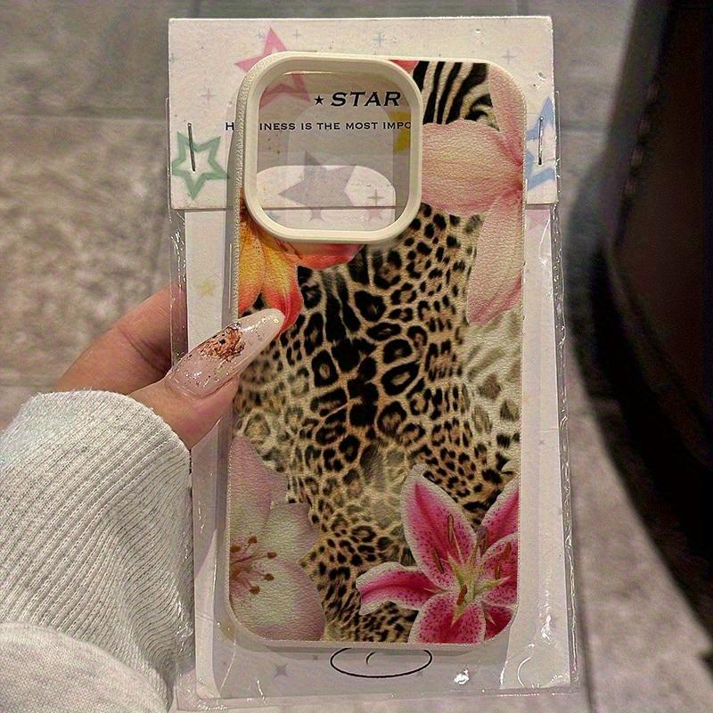 Vintage Floral Leopard Print Pattern Phone Case For iPhone 17 16 15 14 13 12 11 Pro Max XS X XR Plus 17 Air 16 15 Soft Cover