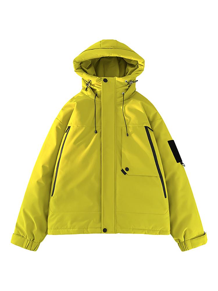 Unisex White 90% Duck Down Hooded Winter Jacket - Warm, Versatile, and Thickened for Youth Casual Wear