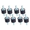 8Pcs Rubber Isolator Mounts Anti Vibration Studs   Double Ended Screw M6 20x15