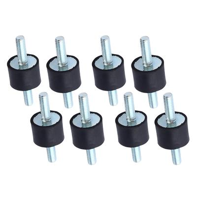 8 Stück Gummi-Isolatorhalterungen Antivibrationsbolzen Doppelseitige Schraube M6 20x15