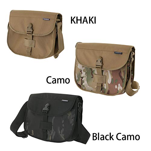 LITTLE PRESENTS River Watcher Shoulder Bag B-24 Black Camo Medium