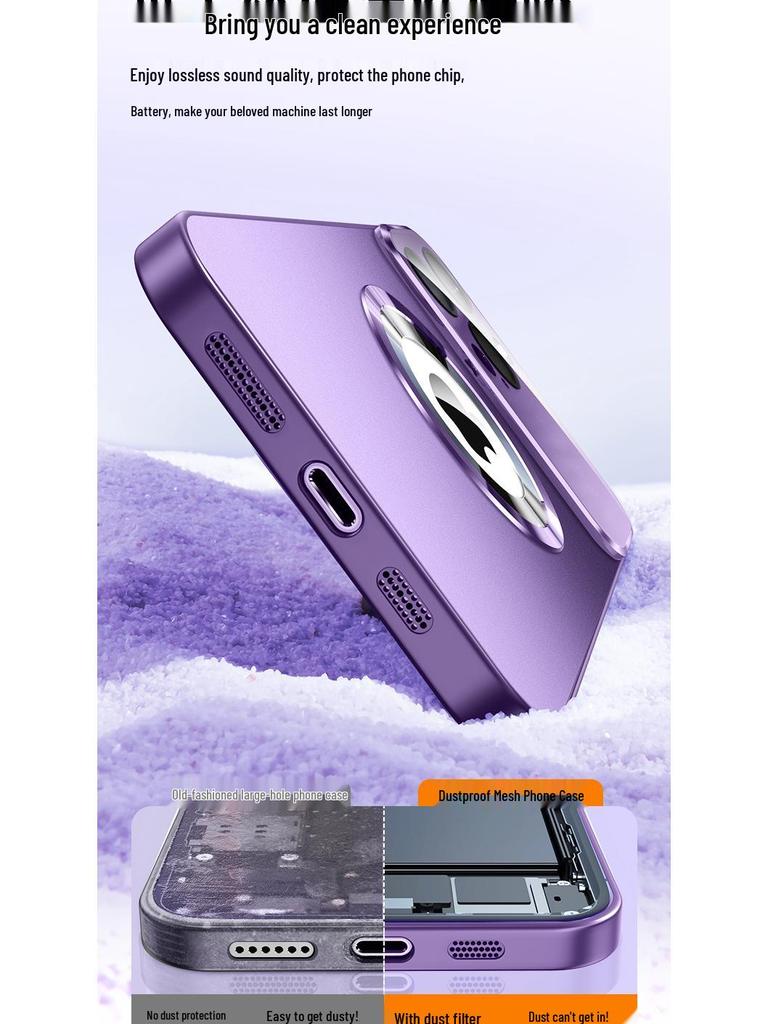 IPhone 16 Pro Große Magnetische Mattierte Fensterhülle für Apple 11/17 Air