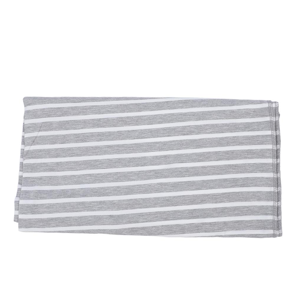 Nursing Cover for Breastfeeding Gray Stripe 360 Degree Full Coverage Nursing Apron Cover for Baby