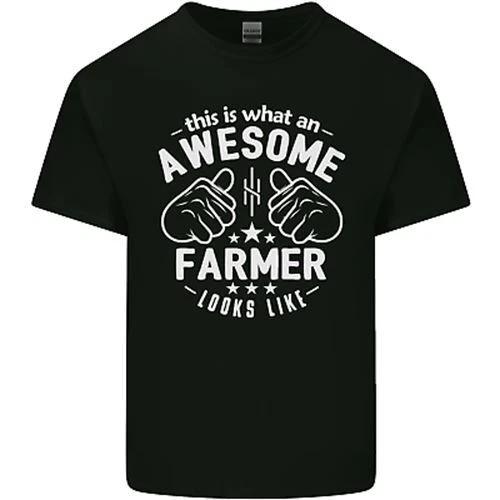 This Is What an Awesome Farmer Looks Like Mens Cotton T Shirt Tee Top 1 S
