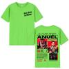 Rapper Anuel AA Real Hasta La Muerte Tour 2025 New Album T Shirts Unisexs Fashion Hip Hop TShirts 100 Cotton Short Sleeve TShirt