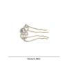 1pc Fashion Elegant Pearl Rhinestone Hair Forks Toned Shaped Hairpins Crystals Perfect Sophisticated Formal Events Everyday