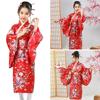 Bathrobe Gown Children Japanese Kimono with Obi Cosplay Costume Vintage Haori  Kids Boys Girls