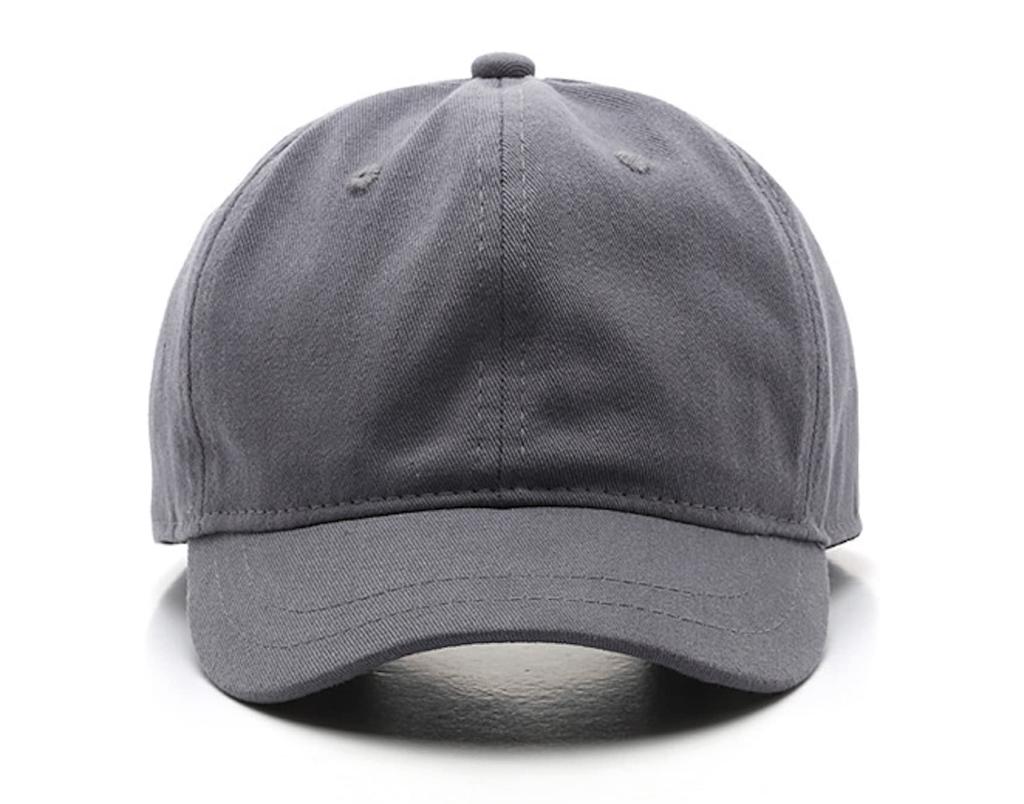 HABERY Soft Cotton Short Brim Baseball Solid Cap, Color, Men's (White)