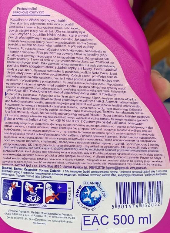 Dix shower cabin cleaner 500ml