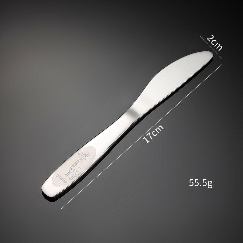 

304 Stainless Steel Cute Cutlery Set for Children with Giraffe Pattern Spoon Fork Knife Teaspoon Dinnerware Dishwasher Safe
