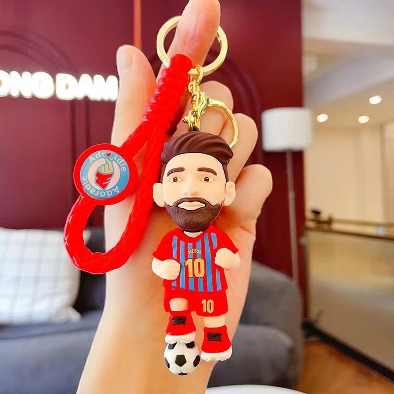 Football Star Keychain Pendant Three-dimensional Doll Car Key Bag Pendant Children's Toy