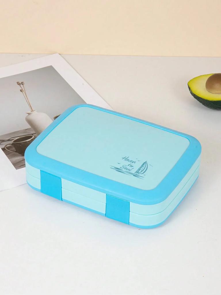 1pc- Lunch box Students' lunch box Sealed leak-proof Korean lunch box with cutlery