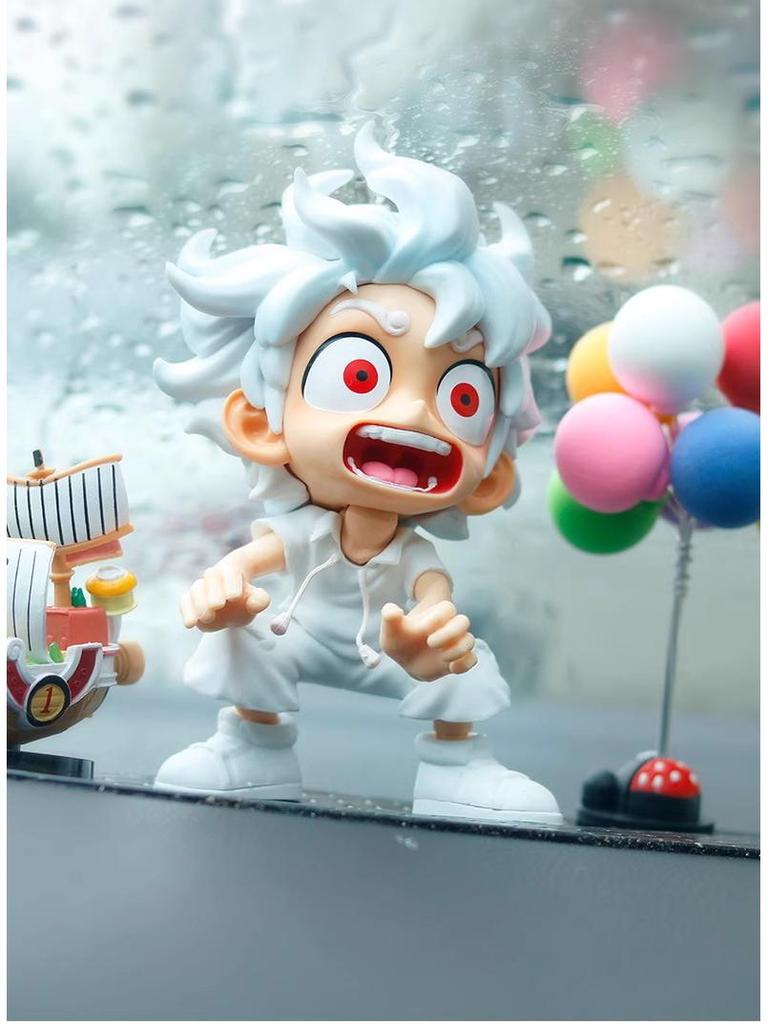 One Piece Anime Auto Mittelkonsolen Ornament mit Luffy & Zoro - Innenraumdekorationszubehör.