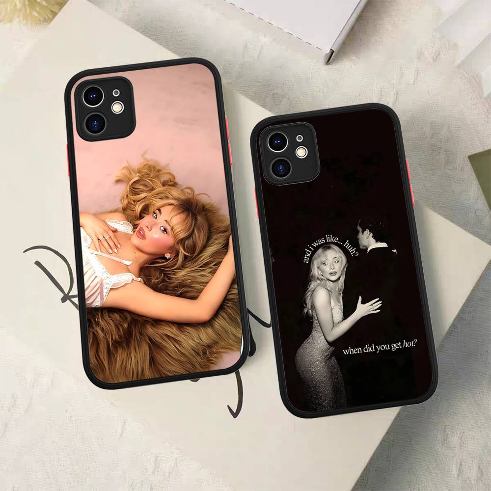 Singer S-Sabrina C-Carpenter For IPhone 16 13 15 11 12 14 Pro Max 15 16 Plus X XS MAX Matte Phone Cover