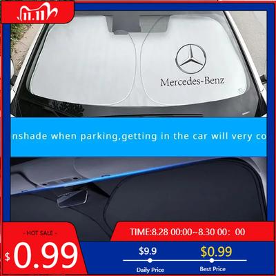 GLC GLB UV Car Front Windshield Sunshade Sunshade Protective Cover For Mercedes Benz AMG W203 W206 W220 W205 W211 W212 GLE GLC