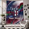 Custom Tapestry Wall Hanging, Bologna FC Personalized Name Text Home Wall Decor