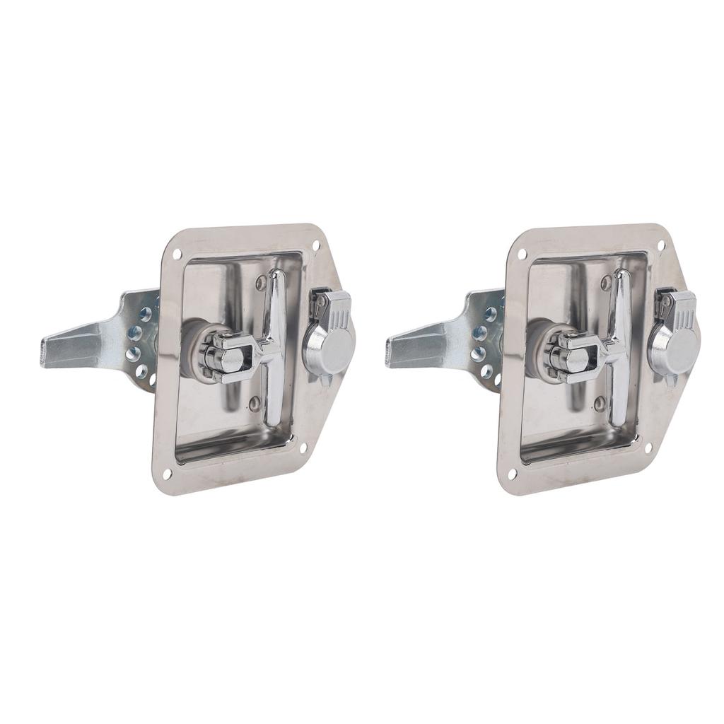 2 Pack T Handle Tool Box Lock Folding Stainless Steel Toolbox Handle Latch for RV Trailer Camper