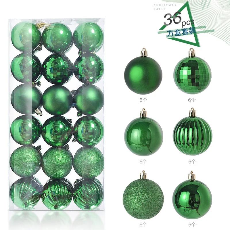 Dekoracja choinkowa 36 szt. 3 cm bombki choinkowe zawieszki ozdoby akcesoria imprezowe wystrój domu Navidad 2027 prezenty noworoczne