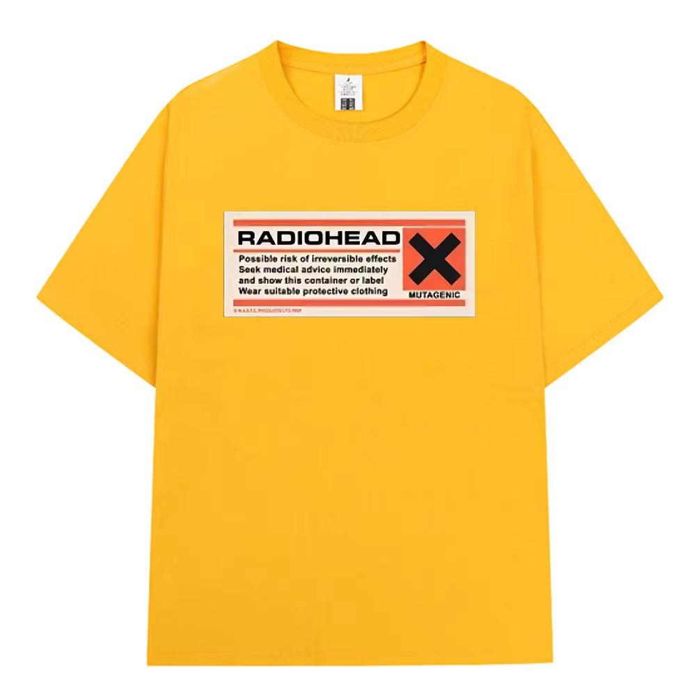 2026 Summer Hot Sale Rock Band Radiohead Mutagenic T Shirts Unisex Unisex Gothic Retro T-Shirt Y2k Gothic Cotton Oversized T-Shirts