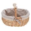 Picnic Basket with Removable Liner Hand Woven Empty Picnic Hamper Basket with Handle for Easter Camping Wedding Gathering