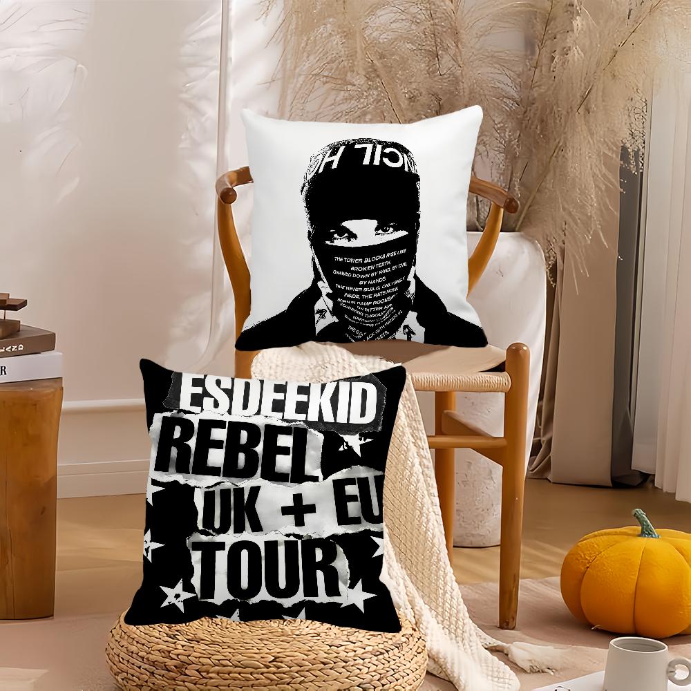 Rapper Esdeekid Rebel Pillow Case Home Cushion Cover Suitable For Office Sofa Car Suitable For All Seasons