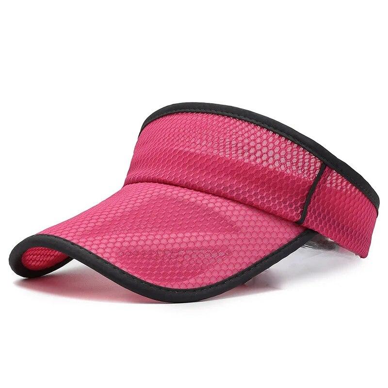Summer Empty Top Hat Men'S Sports Hat Women'S Bare Plate Mesh Quick-Drying Hat Outdoor Casual Large Brim Empty Top Hat