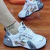 Unisex Chunky Sneakers Men Women - Retro Casual Walking Shoes With Breathable PU Upper Lightweight Sole