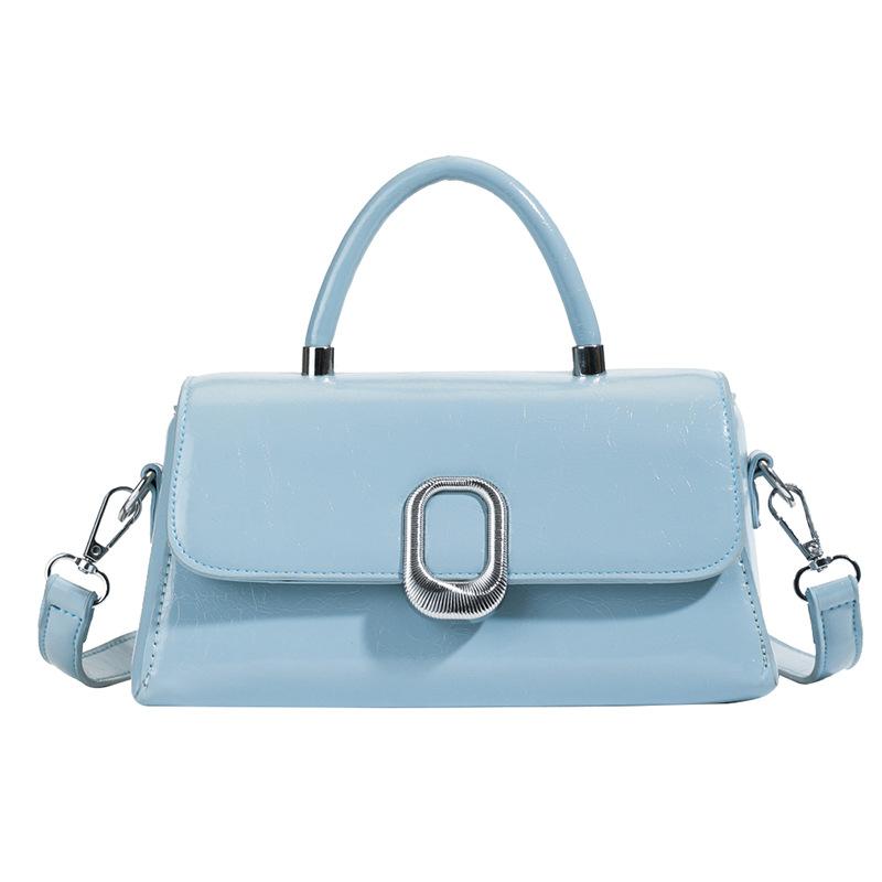 

Fashion niche simple temperament PU portable small square bag women s business commuter style high-end sense versatile messenger bag синий