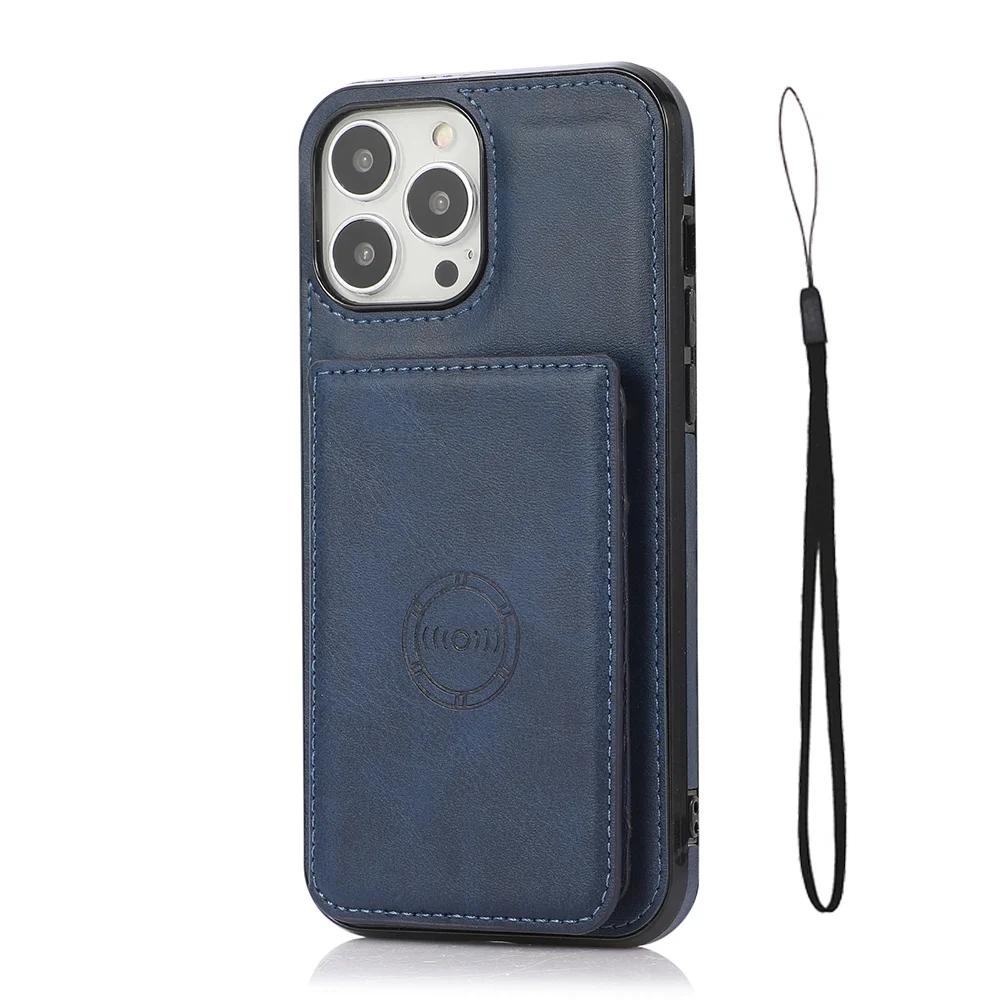 Flip Magnetic Wallet Phone Case for IPhone 13 12 Mini 16 15 14 11 Pro Max  XS XR 7 8 6 6s Plus Credit Card Holder Leather Cover
